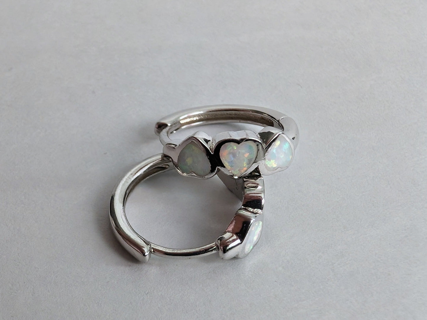 Rhodium Plated 925 Sterling Silver hoop earrings