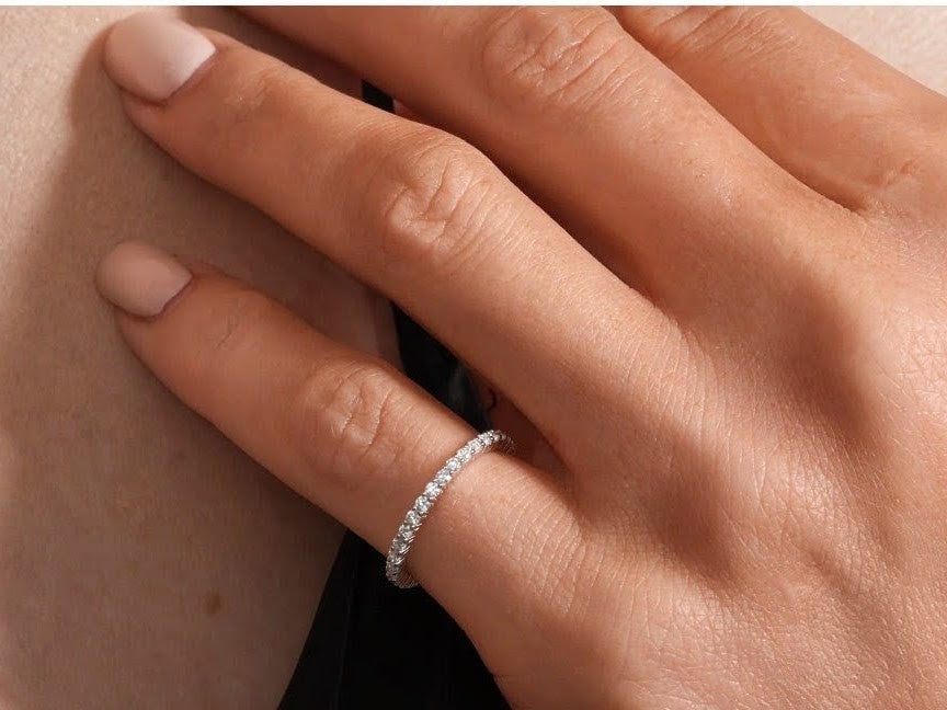 Silver 925 Rhodium Plated CZ Infinity