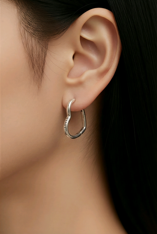 Heart Hoop Earrings