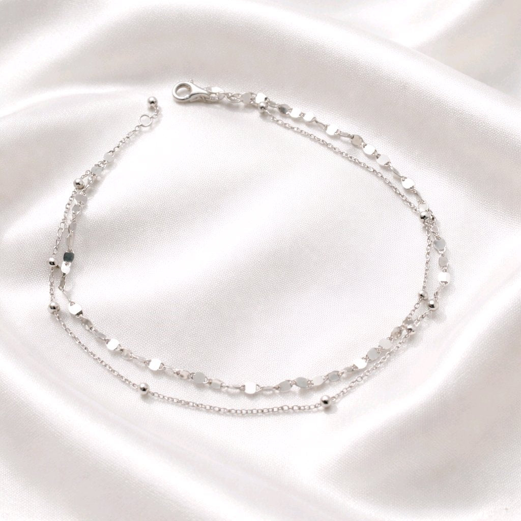 Anklet High Polished 925 Sterling Silver