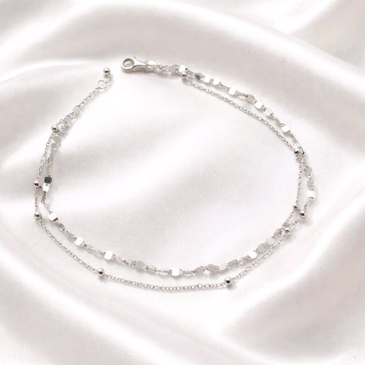 Anklet High Polished 925 Sterling Silver
