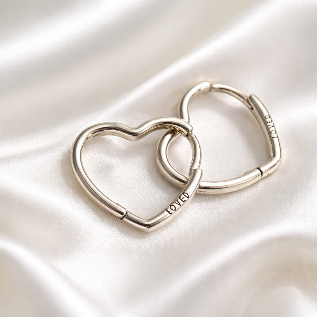 Heart Hoop Earrings