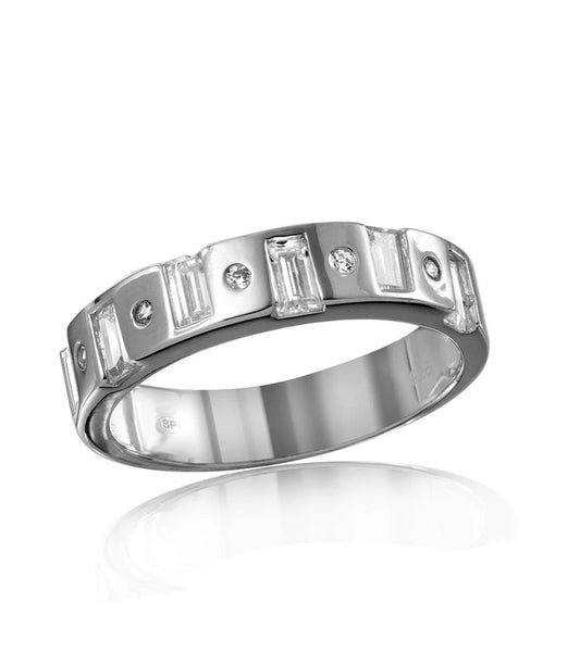 Matching Baguette Sterling Silver 925