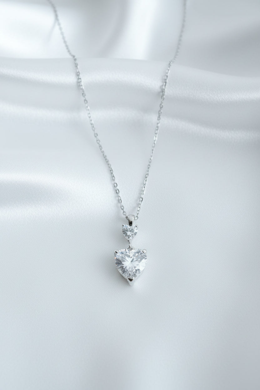 Moissanite heart Necklace