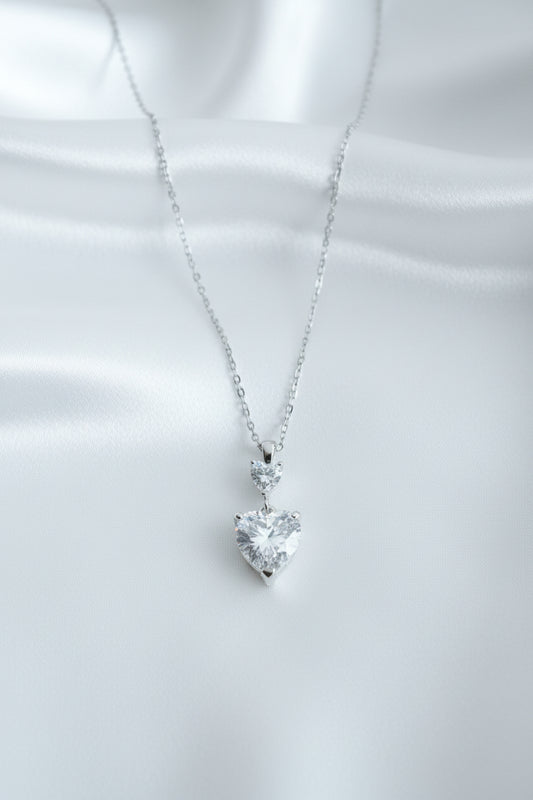 Moissanite heart Necklace