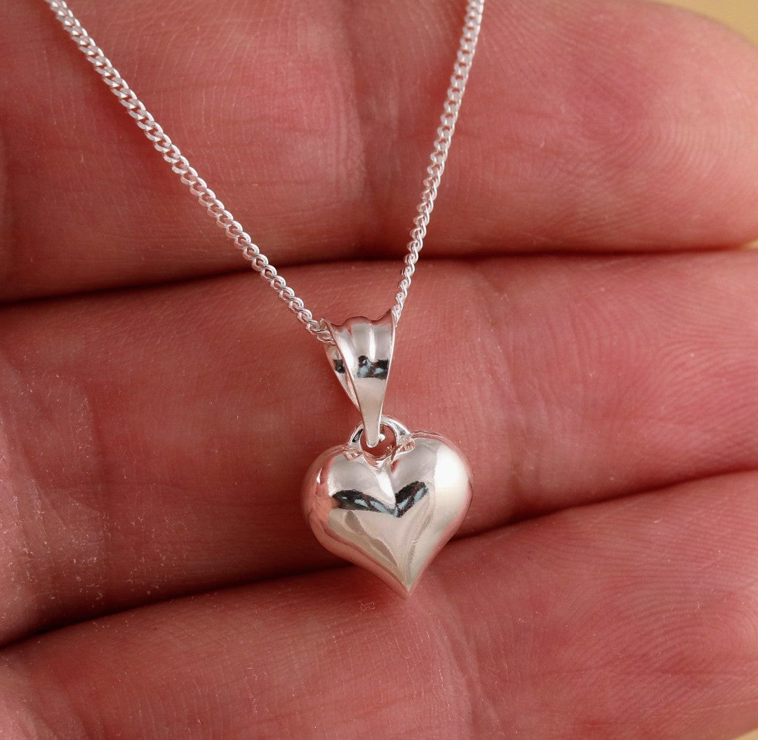 Puffy Heart Pendant Necklace