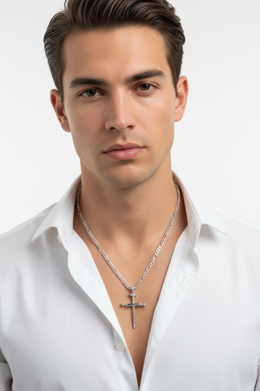 Nail Cross Pendant and Chain