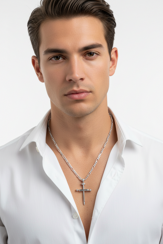 Nail Cross Pendant and Chain