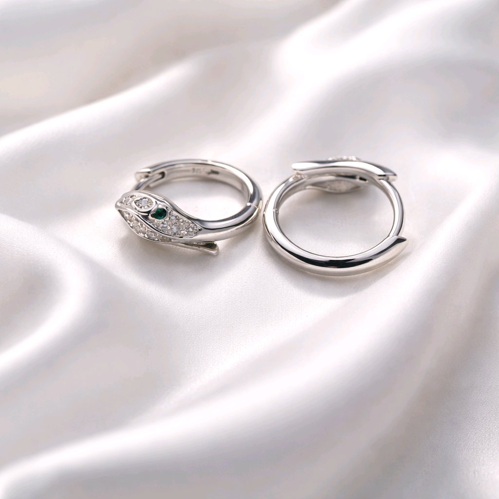 Sneak Hoop Earrings Sterling Silver 925