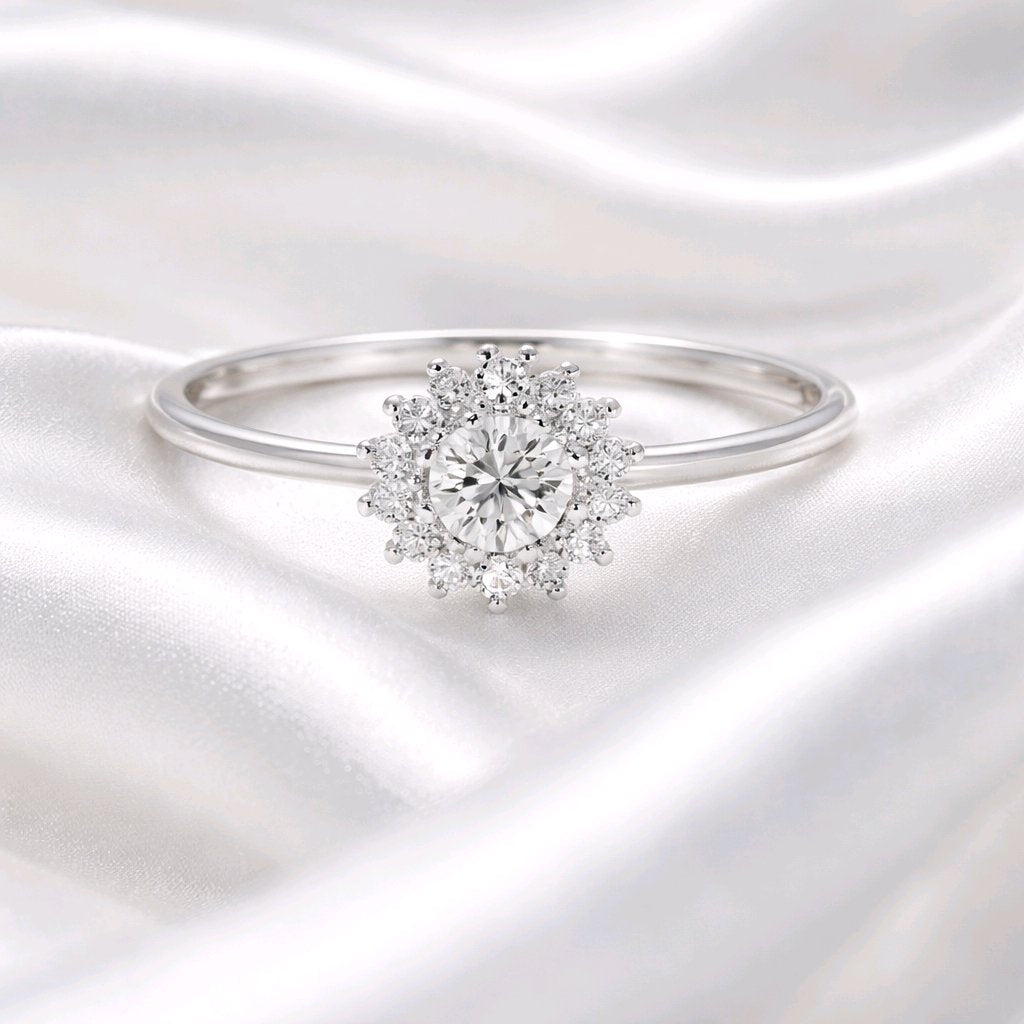 Rhodium plated Sterling Silver Ring