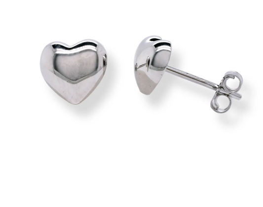 Plain Heart Stud Earrings