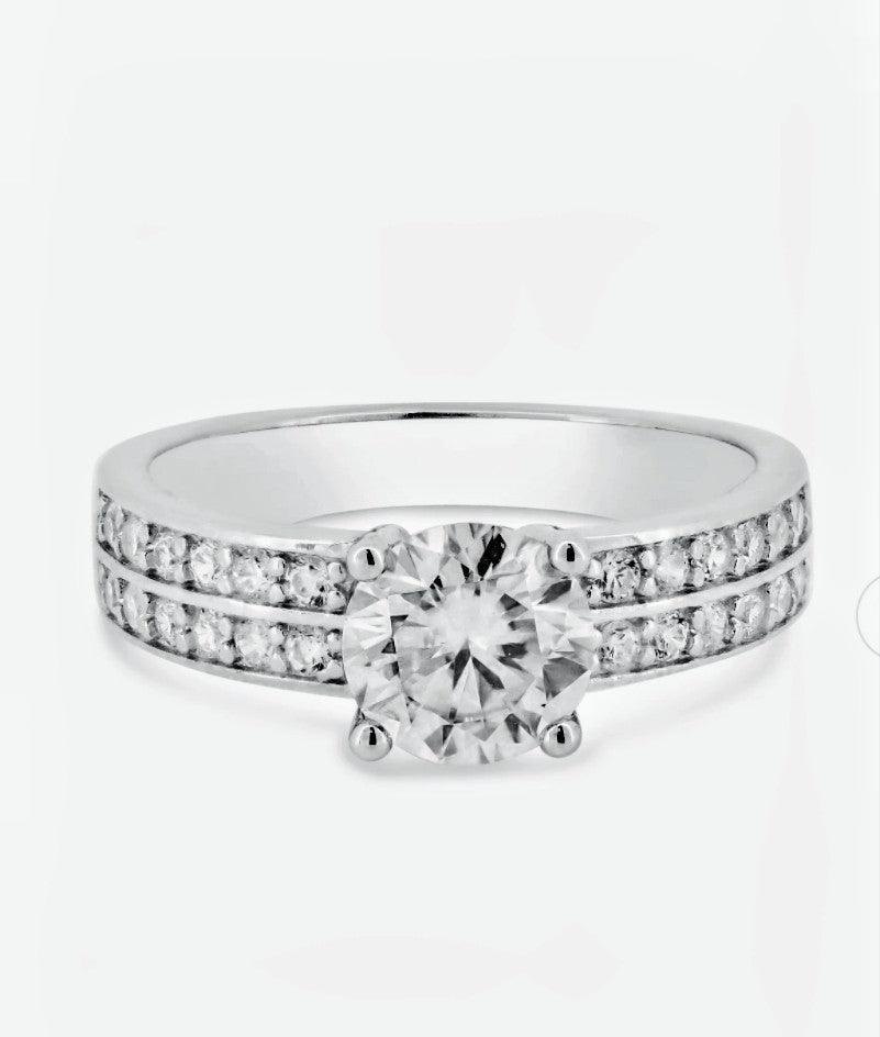 Moissanite two row