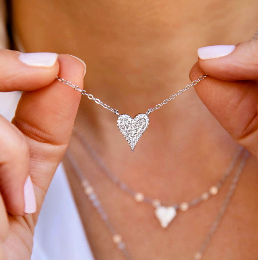 Moissanite Small Heart Necklace